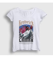 Presmono Kadın Beyaz Roses Rapper Kendrick Lamar T-Shirt 487181tt