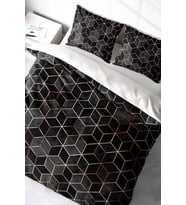 Nevresim Takımı %100 Doğal Pamuk Çift Kişilik 3d Digital Gold Cube