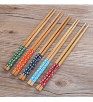 Chopstick Japon Çin Yemek Çubuğu 10 Çift Yıkanabilir Bambu