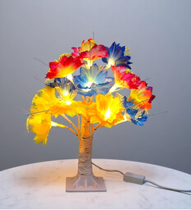 Dekoratif LED'li Çiçek Lamba - 35 cm