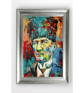 Gümüş Çerçeveli Atatürk Tablo cv1053