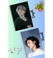 Suga bts defter seti 2 adet A4 boyutu 21*30 çizgili + kareli 60 syf