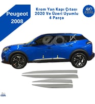 Peugeot 2008 Krom Yan Kapı Çıtası 4 Parça 2020 Üzeri P.Çelik