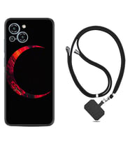 Reeder S23 Max Pro Kılıf Silikon Boyun Askılı İpli Desenli Silikon Red Moons 1747