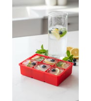 6 Hazneli Silikon Buz Kalıbı & Çok Amaçlı Buzluk Ve Dondurucu Organizeri 11x16 cm
