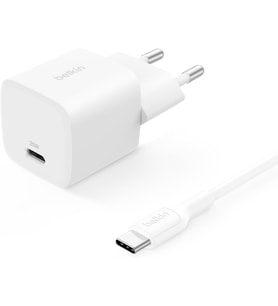 USB-C Fiş 25 W, 60 W USB-C Kablo ile (1 m), Apple iPhone 16 Serisi, iPad Pro, Samsung Galaxy S25, Nintendo Switch ve Daha Fazlası için PD 3.0 PPS Hızlı Şarj Cihaz, Beyaz