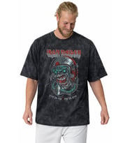 Iron Maiden Rock Metal Müzik Grubu Baskılı Unisex Oversize Vintage Yıkamalı Tişört