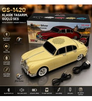 GS-1420 Klasik Nostaljik Araba Figürlü Bluetooth Hoparlör - 10W Güçlü Ses Sitemi
