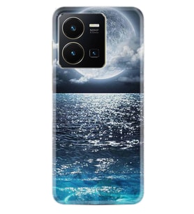 Vivo Y22 Kılıf Resimli Desenli Baskılı Silikon Great Moon 1301