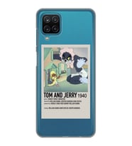 Samsung Galaxy A22/M22/M32 Uyumlu Tom ve Jerry Desenli Şeffaf Telefon Kılıfı