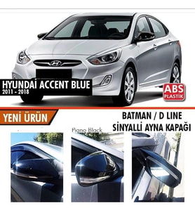 HYUNDAİ ACCENT BLUE SİNYALLİ 2011-2018 BATMAN YARASA AYNA KAPAĞI