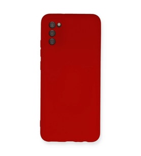 Samsung Galaxy A03s Kılıf Nano İçi Kadife Silikon - Kırmızı