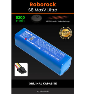 Roborock S8 Maxv Ultra 5200mAh Robot Süpürge Bataryası - Yüksek Yoğunluklu Li-ion Hücre