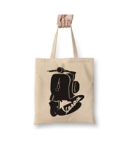 Vespa Italia Flag Beyaz Bez Çanta Uzun Saplı Alışveriş Çantası Plaj Çantası