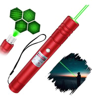 Profesyonel Yeşil Lazer - 10 KM Menzilli, USB Şarjlı, Yıldız Başlıklı Astronomi ve Kamp Lazeri