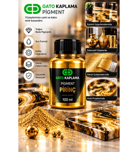 GATO Kaplama Solvent Bazlı Transparan Sıvı Pigment Boya 100 ml Pirinç Renk Renklendirici