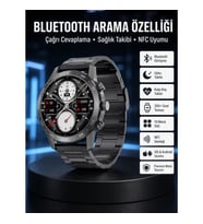 Mey İthalat® Çağrı Cevaplama Sesli Asistan Çoklu Dil Desteği 5.0 Bluetooth Akıllı Saat
