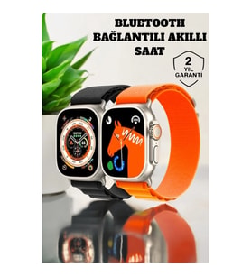 Mey İthalat® Bluetooth Bağlantılı 49MM Dokunmatik Akıllı Saat Sağlık ve Spor Takip Özellikli