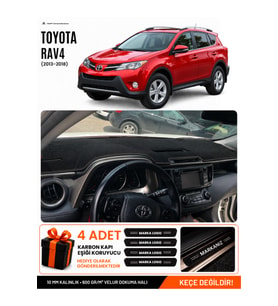 TOYOTA RAV4 (2013-2018) Uyumlu Torpido Örtüsü Torpido Kılıfı - Siyah