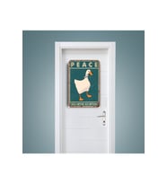 Yatak Odası Belalı Ördek belalı civciv Yazılı Kapı Süsü Uyarı Konsept Dekor Ahşap Tablo (19x28 cm)