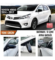 Toyota Verso Uyumlu Makyajlı (2014-2017) Batman Yarasa Ayna Kapağı (Piano Black)