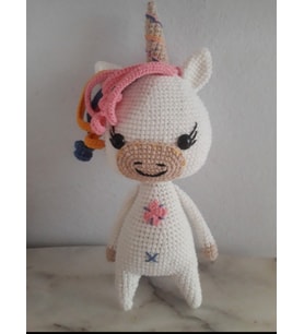 Sevimli Unicorn Amigurumi Organik Oyuncak