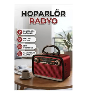 Taşınabilir Bluetooth Hoparlör – Radyo Destekli, LED Göstergeli ve Geniş Ses Alanlı