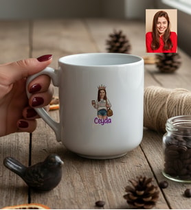 Kişiye Özel Karikatürlü Kaos Koordinatör Kupa Bardak Doğum Günü Hediyesi