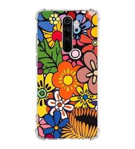 PrintiFy Xiaomi Note 8 Pro Uyumlu Retro Color 2 Baskılı Şeffaf Köşe Korumalı Antişok Kılıf