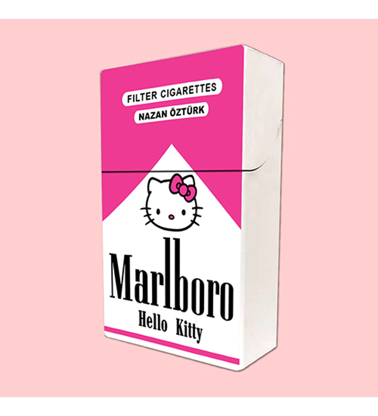 Hello Kitty Marlboro Sigara Kutusu / Tabakası Kişiye Özel İsim Baskılı  Standart Boy