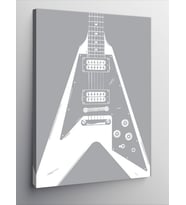 Kanvas Tablo Fly Kasa Elektro Gitar