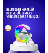 13 Renk Seçenekli Kablosuz Şarj Cihazlı Led Lamba - Lisinya