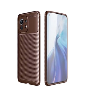 Xiaomi Mi 11 Kılıf Esnek Soft Karbon Tasarım Legion Serisi (Kahverengi)