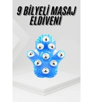 9 Bilyeli Masaj Eldiveni Tüm Vücut Masajına Uygun Kafa Masaj Aleti