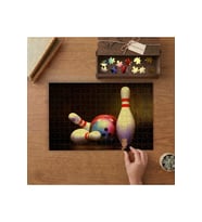 Bowling Topu - Dubalar Tasarımı 240 parça Ahşap Puzzle Ahşap Kutuda MP04195