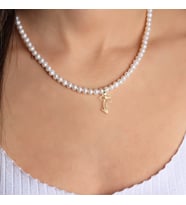 Glorria Kişiye Özel Doğum Çiçeği İnci Gümüş Kolye (Çok Renkli)