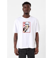 Gintama Anime Gintoki Fruit Juice Beyaz Erkek Oversize Tshirt