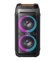 W-KING T11 Bluetooth Hoparlör 220W Partybox 24S Dinleme Işıklı IPX6 Kablosuz Stereo TWS Ses Bombası Siyah