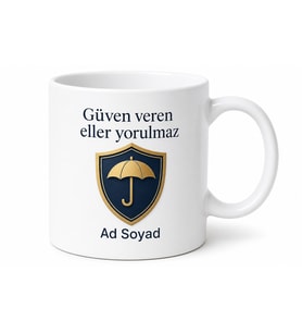 Sigortacı Kasko Poliçe Hasar Dosyası Müşteri Güvencesi Kupa Bardak Hediye