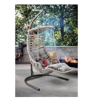 Capri Swing Alaçatı Plus Tekli Rattan Bahçe Balkon Salıncağı (Camel)