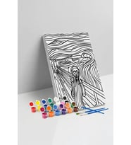 Çığlık Tablosu Desenli Mandala Tuval Boyama Seti 40x50 cm