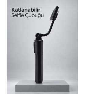 Lexroo Uzaktan Fotoğraf Çekimi İçin Döndürülebilir Telefon Tutuculu Selfie Çubuğu