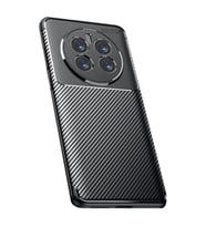 Coverzone Realme 12 Pro Plus Uyumlu TPU Silikon K?l?f, Ultra Slim Fit Karbon Fiber Desenli, Darbe Emici, ?nce ve Hafif, ??k ve Koruyucu Siyah