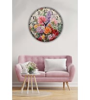 Retro Tasarımlı Duvar Saati 35x35 Cm (Baskılı)