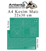 Kesim Matı A4 22x30 cm Çift Taraflı 1 Adet Çizim Matı Kesme Madı Kesim Tablası Kesim Altlığı (Yeşil)