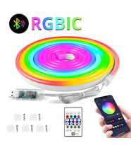 Neon LED Esnek Aydınlatma - RGB MAGIC SMART - 5 Metre Paket IP67 - Uzaktan Kumanda + Uygulama (5343)