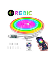 Neon LED Esnek Aydınlatma - RGB MAGIC SMART - 5 Metre Paket IP67 - Uzaktan Kumanda + Uygulama (5343)