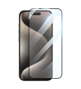 Apple iPhone 15 Pro Max Uyumlu HD Glossy Zore 3D Rak Screen Protector (Siyah)