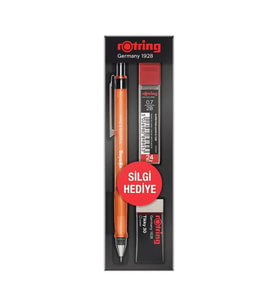 ROTRING VISUCLICK VERSATİL + MİN + SİLGİ 3'LÜ OKUL SETİ - 0.7 mm TURUNCU