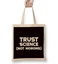 Trust Science Scientist Math Chemistry Nerd Geek Computer Bez Çanta Uzun Saplı